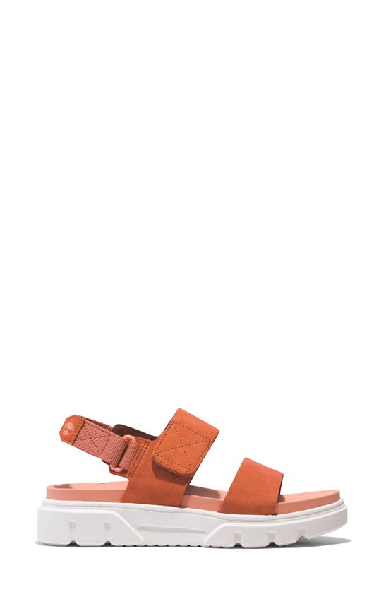Timberland Greyfield 2 Sandal In Medium Red Suede