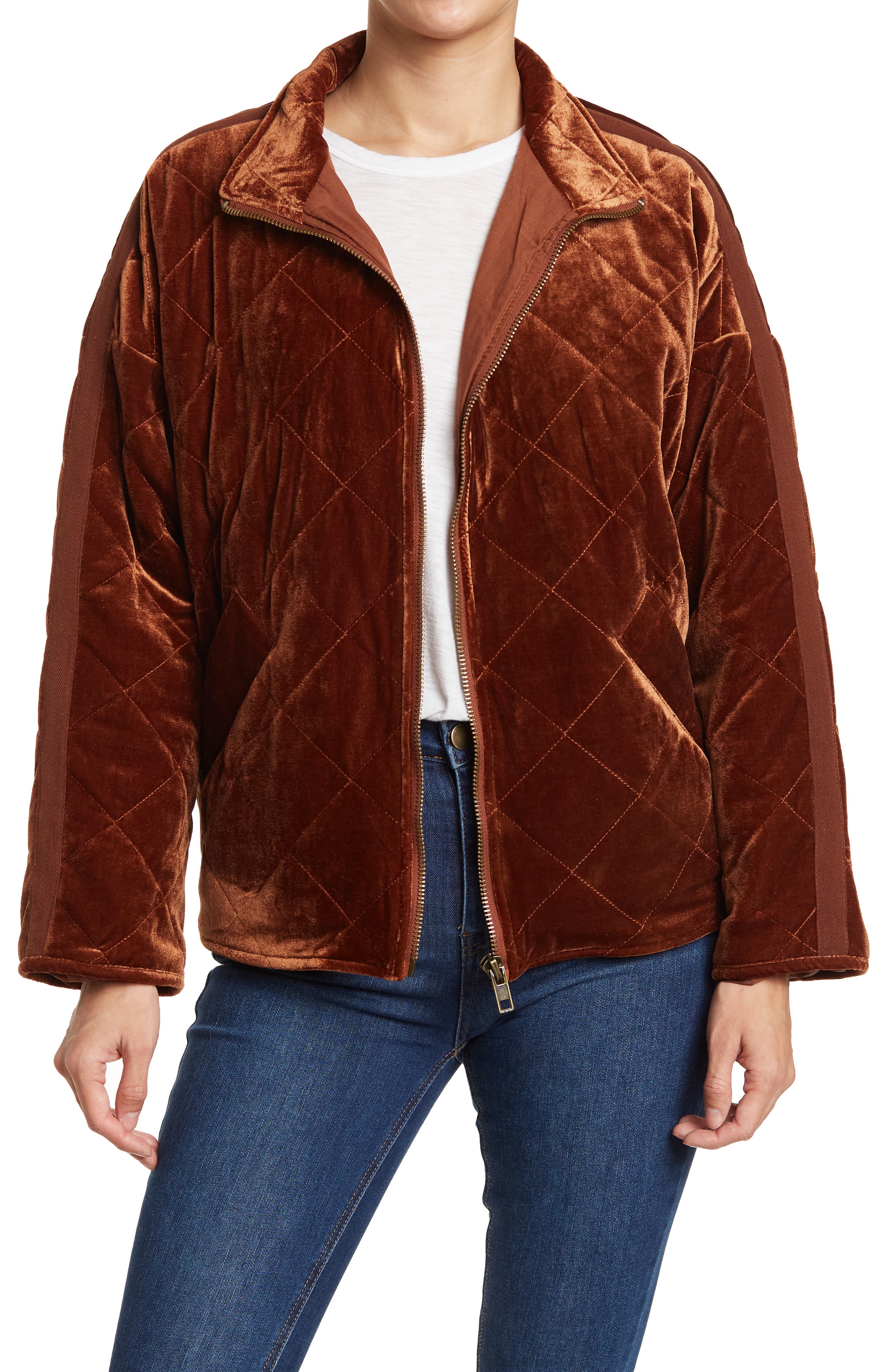 quilted velvet jacket