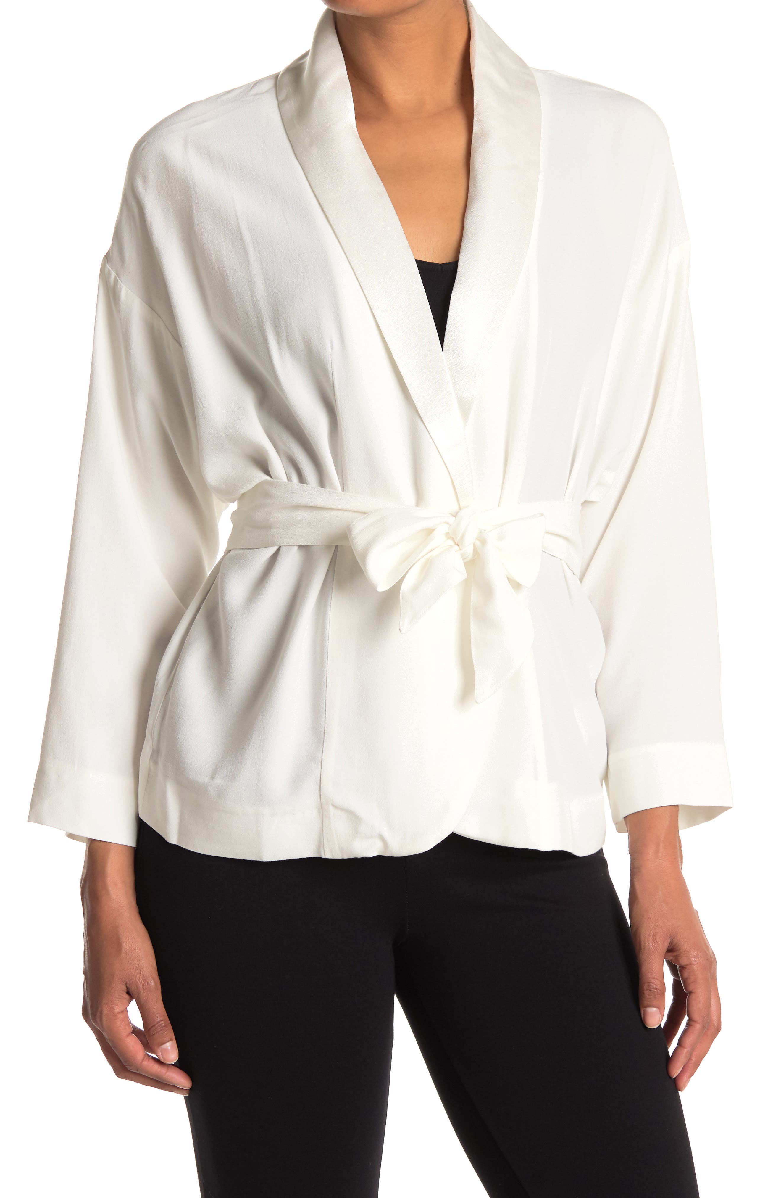 satin wrap jacket