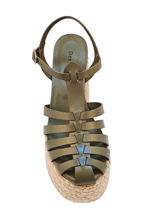 Shop Dee Ocleppo Tulum Platform Sandal In Moss Leather