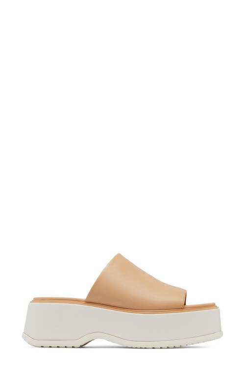 Sorel Dayspring Platform Slide Sandal In Honest Beige/chalk