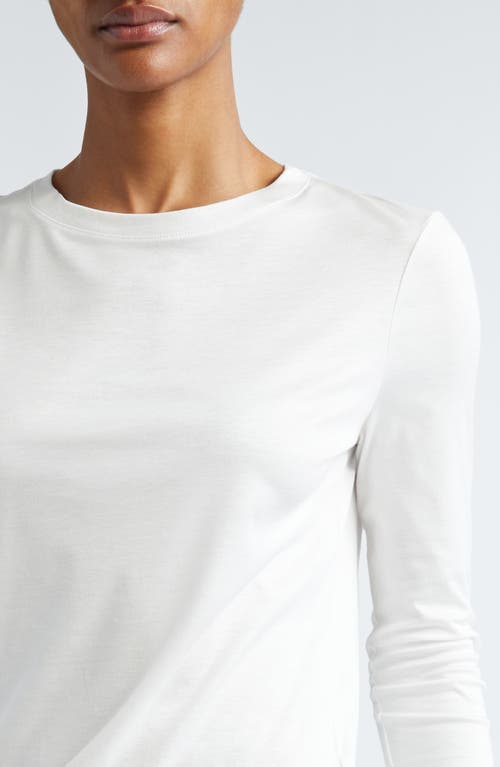 Shop Eleventy Long Sleeve T-shirt In White