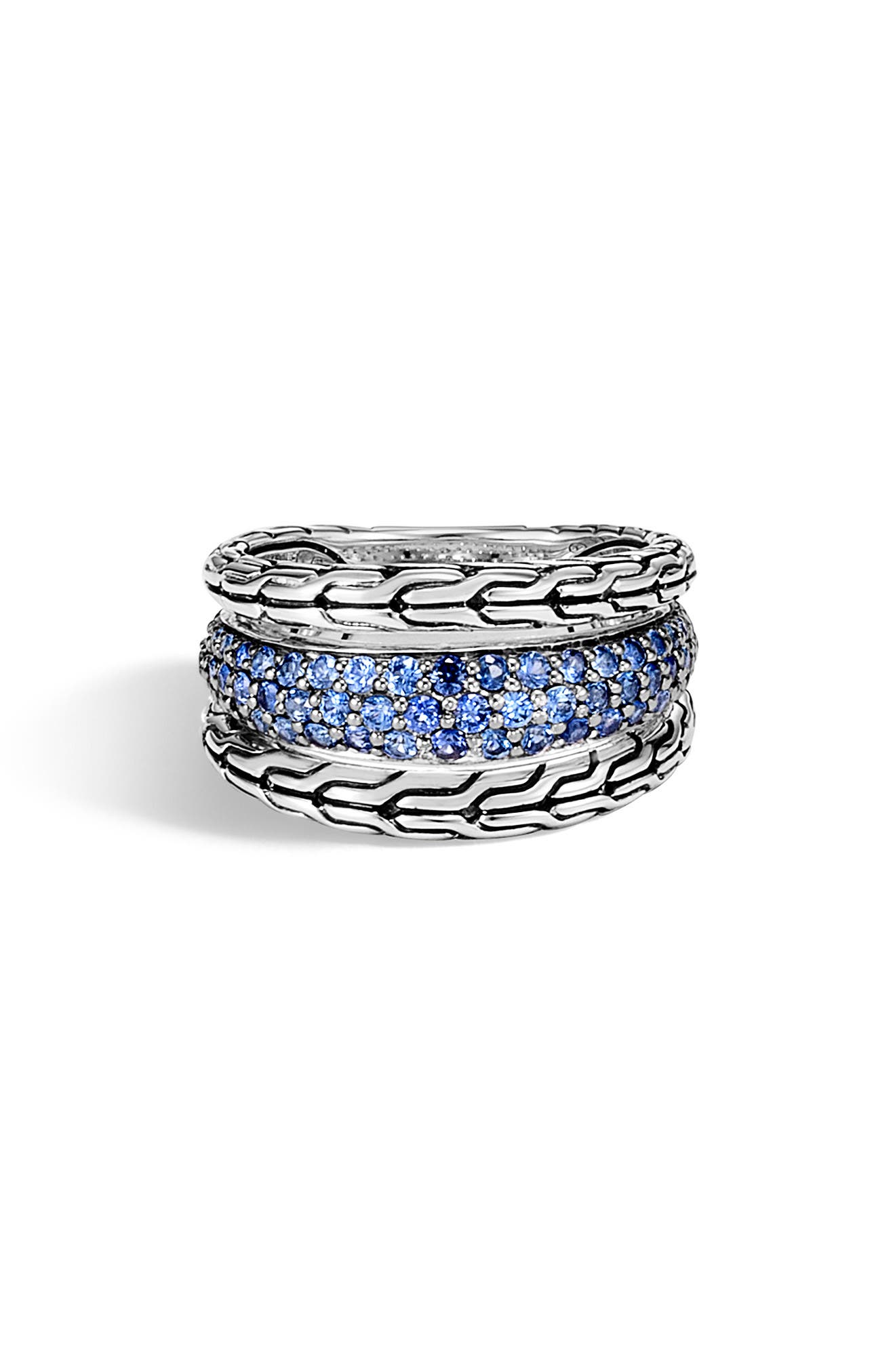 John Hardy Classic Chain Blue Sapphire Ring Nordstrom