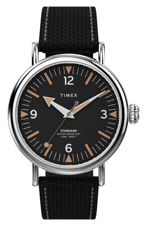 TIMEX TIMEX® STANDARD LEATHER STRAP WATCH, 40MM 