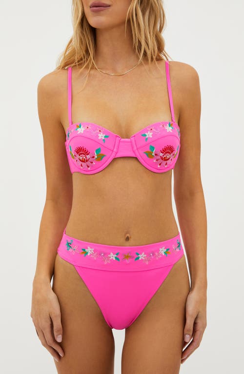 Shop Beach Riot Kai Embroidered Underwire Bikini Top In Passion Flor