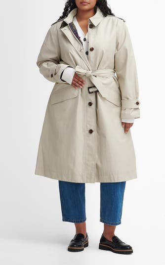 Fashion belted waterproof coat