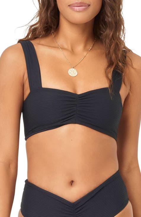 Formentera crop bikini top, black, Sloggi