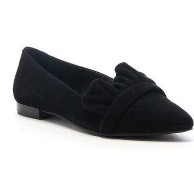 Sole Society Kamber Ruffle Flat, Black