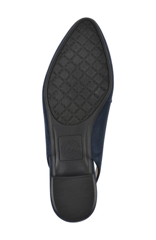 White Mountain Footwear Boreal Slingback Mule In Navy/fabric