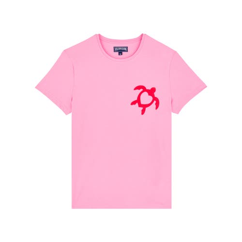 Vilebrequin Unisex Turtle Heart Flocked T-shirt In Petunia