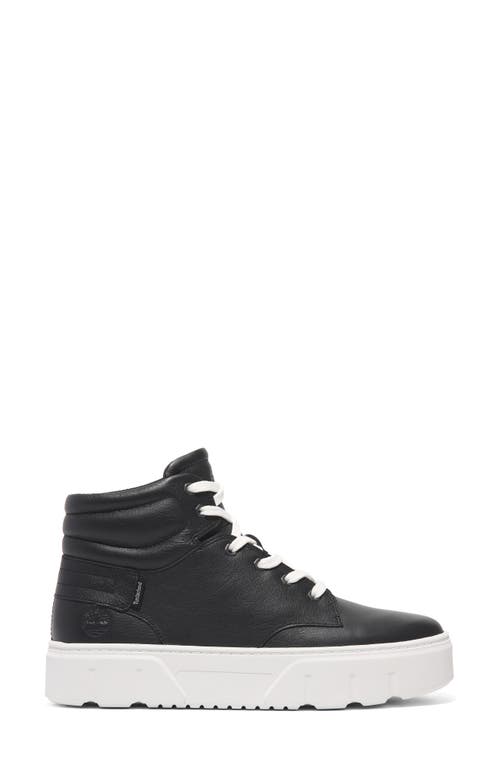 Timberland Laurel High Top Platform Sneaker In Black Full Grain