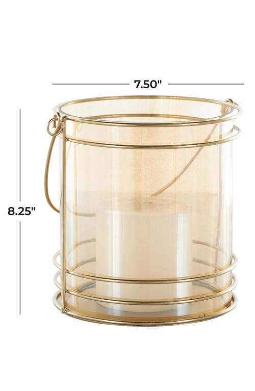 Vivian Lune Home Metal Candle Lantern In Gold