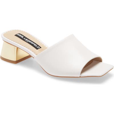 Karl Lagerfeld Paris Macaria Slide Sandal- White