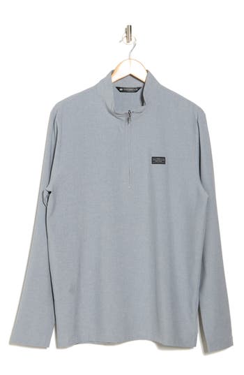 Travismathew Hello Tour Half-zip Pullover In Heather Sleet