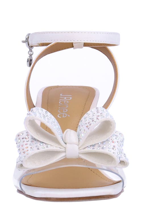 J. Reneé Nishia Ankle Strap Sandal In Clear/white