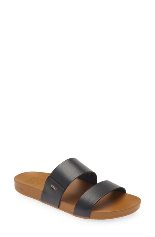 Reef Cushion Bounce Vista Slide Sandal In Black/natural