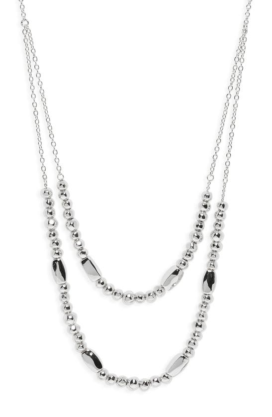 Gorjana Kellen Adjustable Layer Necklace In Silver