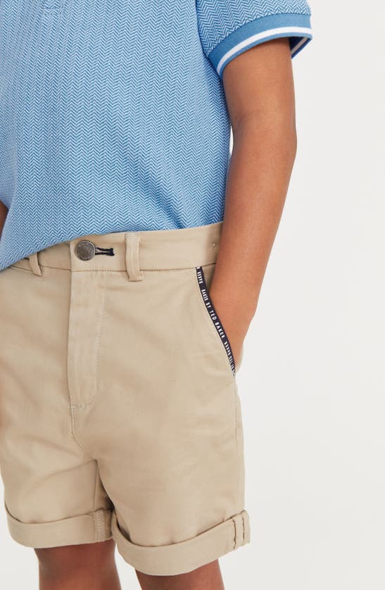 Baker By Ted Baker Kids' Stretch Cotton Chino Shorts In Natural