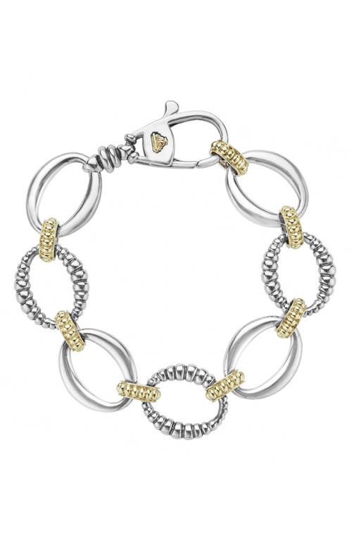 Lagos Link Two-tone Bracelet In Sterling Silver/gold