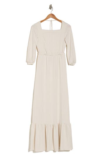 Go Couture Square Neck Maxi Dress In Ivory