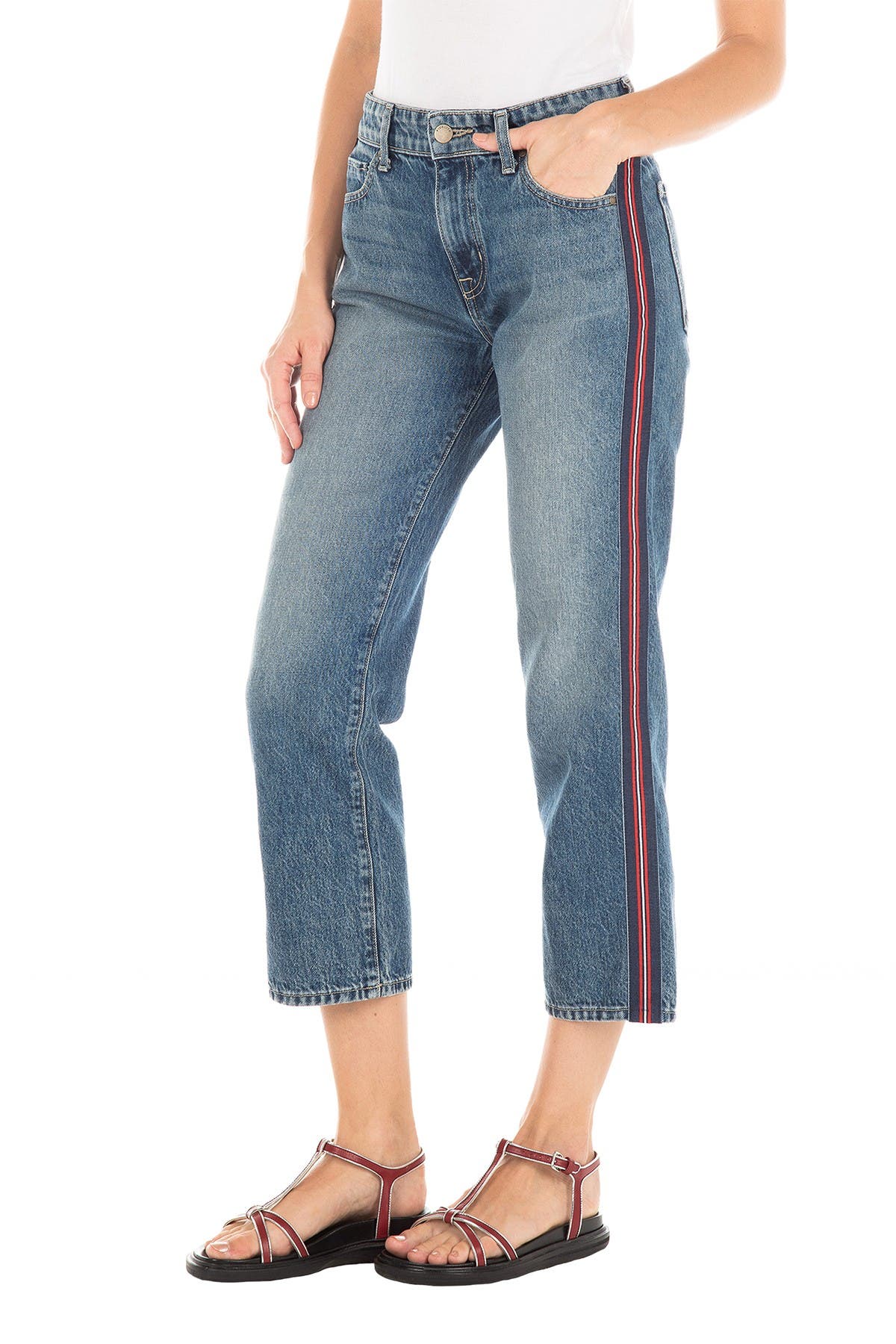 FIDELITY DENIM | Taylor Ultra HIgh Rise Straight Leg Cropped Jeans ...