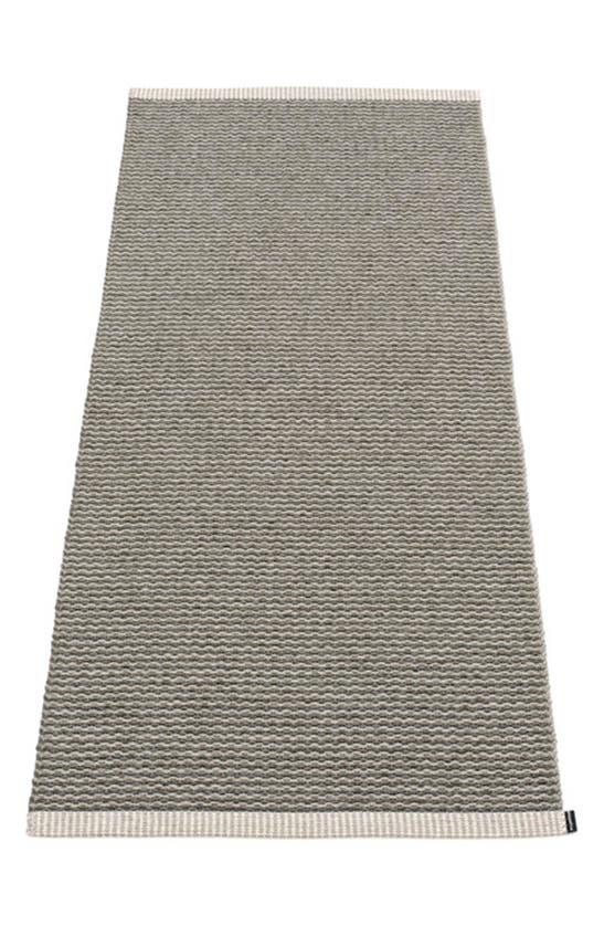 Shop Pappelina Mono Rug In Charcoal