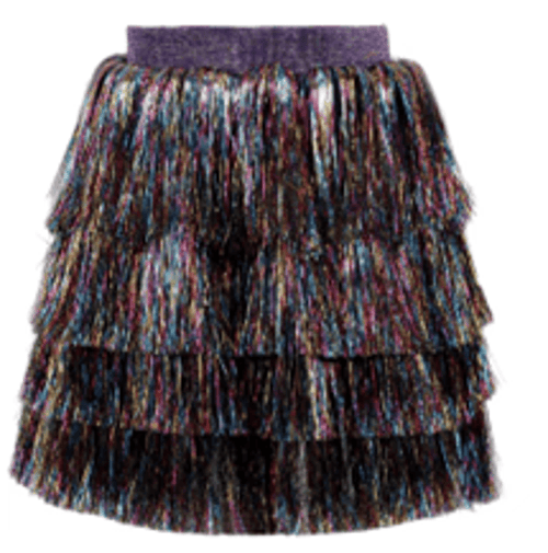 Shop Lola + The Boys Shimmer Tinsel Party Skirt In Multicolor