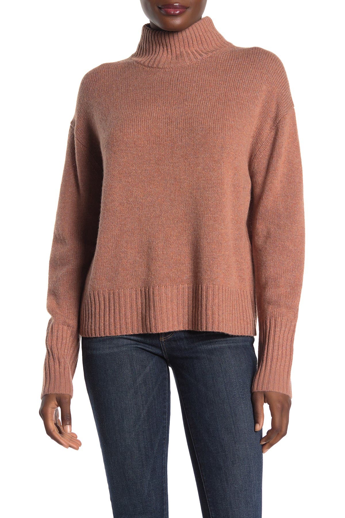 mock neck cashmere sweater