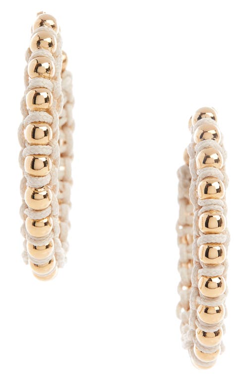 Isabel Marant Bonni Beaded Hoop Earrings in Ecru