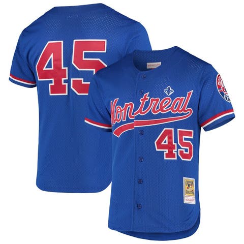 Men's Mitchell & Ness Ryne Sandberg Royal Chicago Cubs Cooperstown Collection Mesh Batting Practice Button-Up Jersey