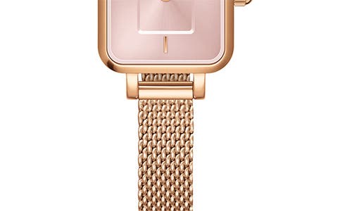 Shop Daniel Wellington Quadro Mini Bracelet Watch, 15mm X 18mm In Rose Gold