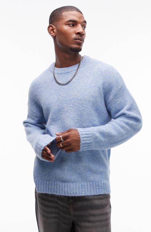 Topman Relaxed Fit Sweater In Light Blue