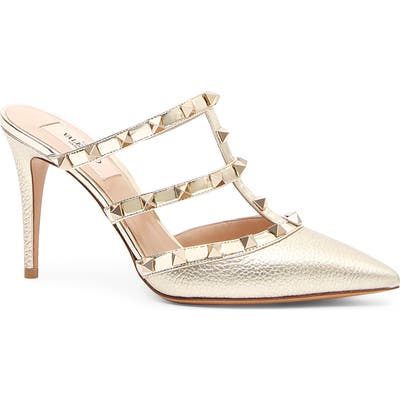 Valentino Garavani Rockstud Cage Mule - Metallic