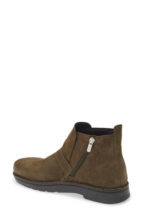 Shop Naot Kolmer Ankle Boot In Oily Olive Suede