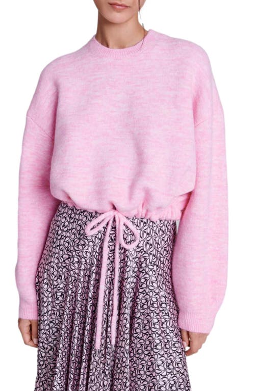 maje Mylace Drawstring Hem Sweater Pale Pink at Nordstrom,
