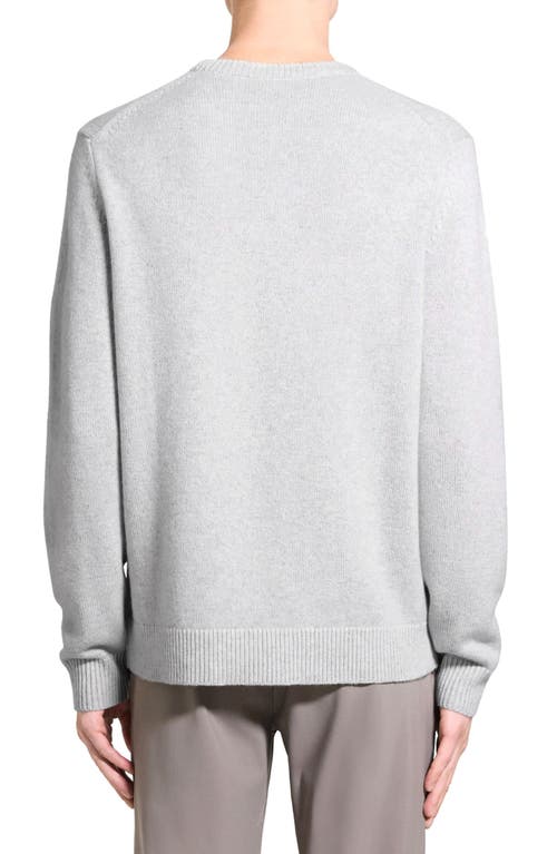 Shop Theory Hilles Plush Wool & Cashmere Sweater In Stone White/light Htr Grey