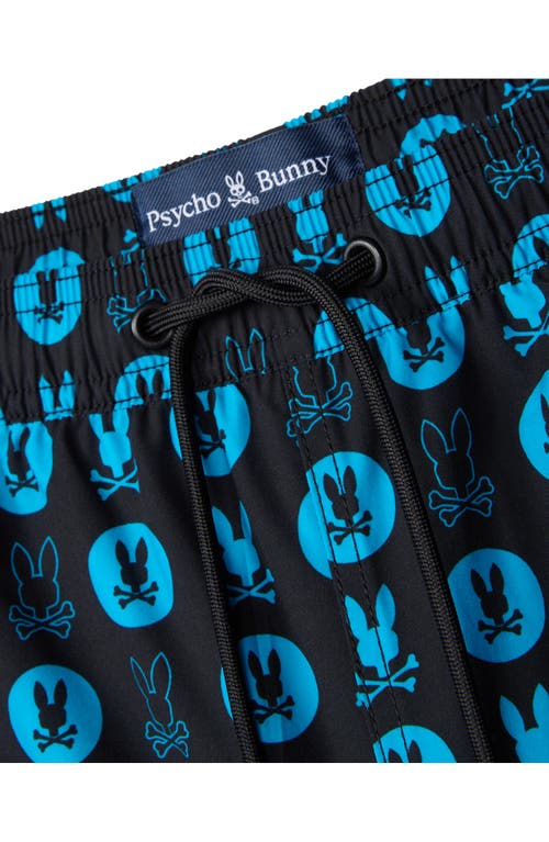 Shop Psycho Bunny Arnold Print Swim Trunks In Black