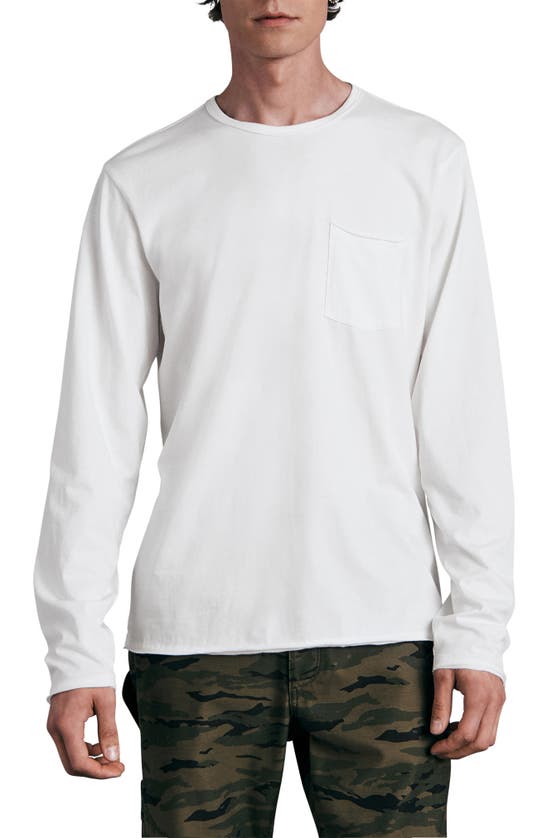 Rag & Bone Miles Long Sleeve Organic Cotton Pocket T-shirt In Pfd