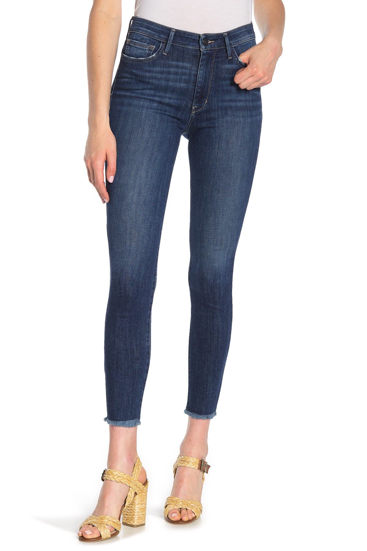 jeans cut at the ankle