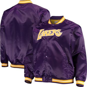 Satin Los Angeles Lakers Hardwood Classics White Jacket - Jacket Makers