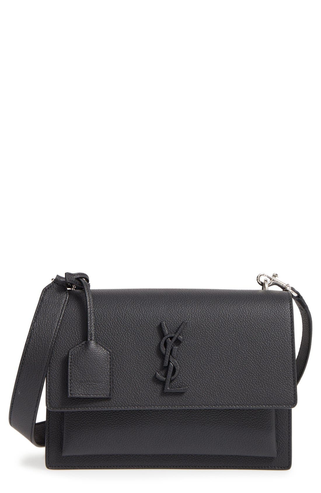 saint laurent medium sunset leather shoulder bag