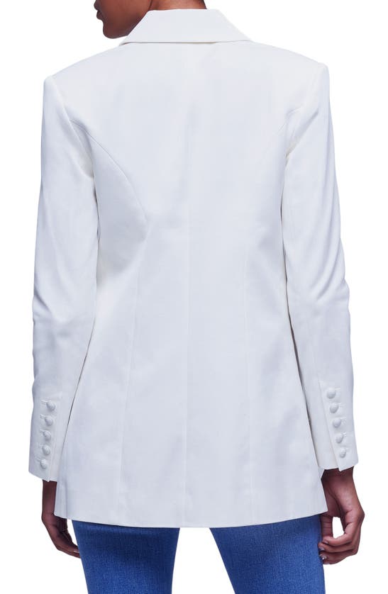 L'agence Women's Nellie Oversized Double-breasted Blazer In Ivory/je T'aime