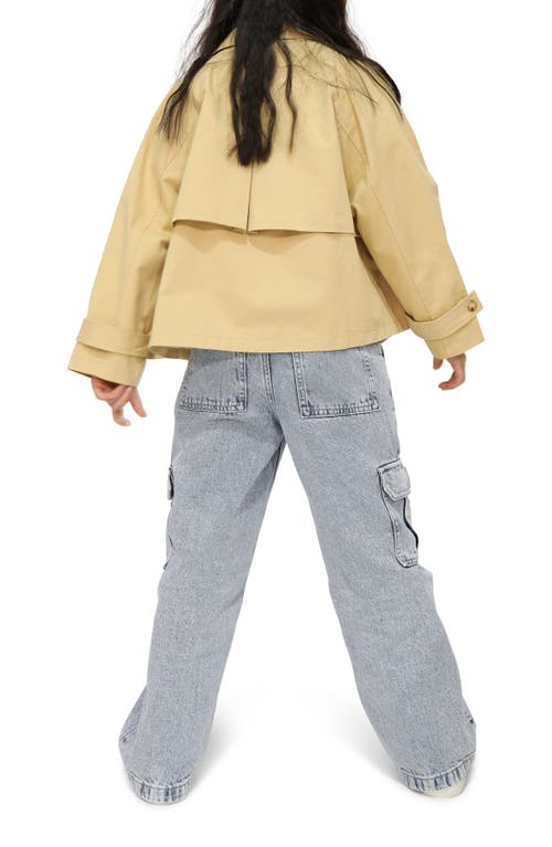Belle & Bloom Matilda Cropped Trench Coat In Khaki
