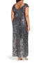 Brianna Sequin Lace Column Gown (Plus Size) | Nordstrom