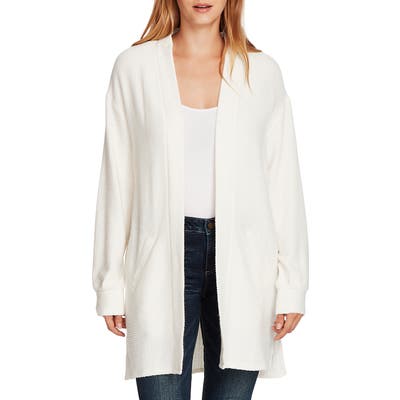 Vince Camuto Cinch Back Cable Knit Cardigan, Ivory
