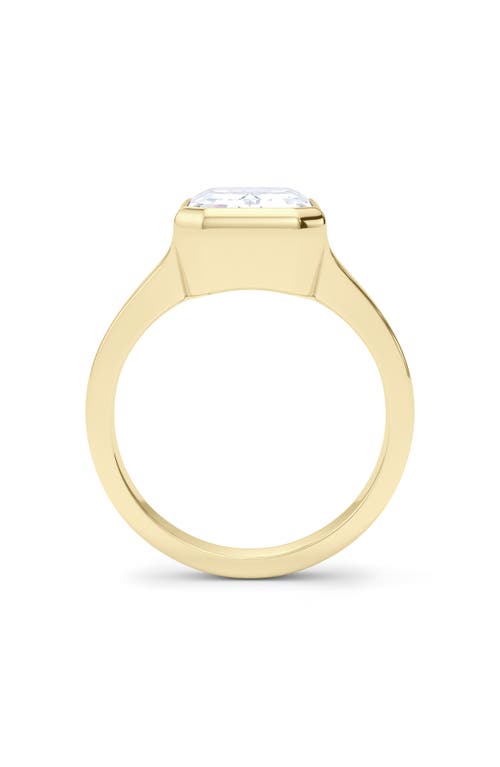 Hautecarat Emerald Cut Cigar Lab Created Diamond Ring In 2.00ctw 18k Yellow Gold