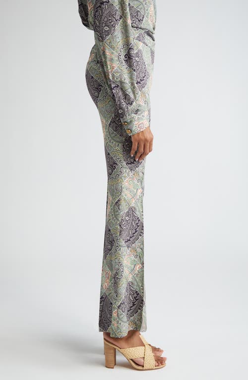 Shop Etro Patchwork Paisley Flare Leg Pants In X0805