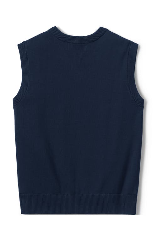 LANDS' END LANDS' END SCHOOL UNIFORM KIDS COTTON MODAL FINE GAUGE SWEATER VEST