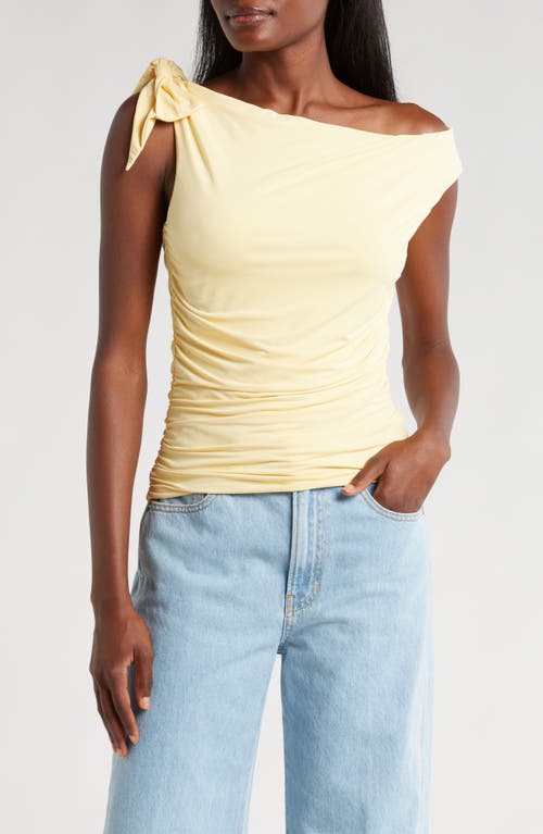 Shop Wayf Say Less Asymmetric Top In Yellow