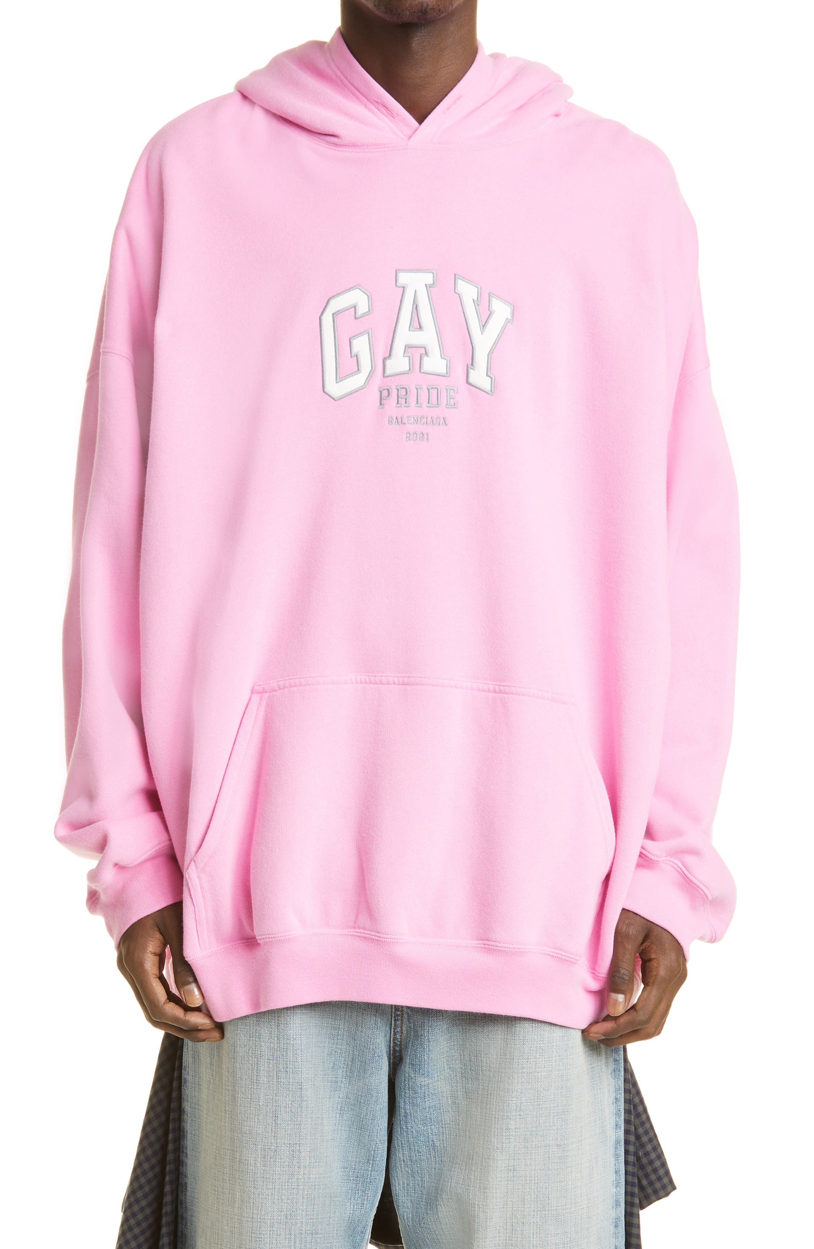 gay pride balenciaga sweatshirt